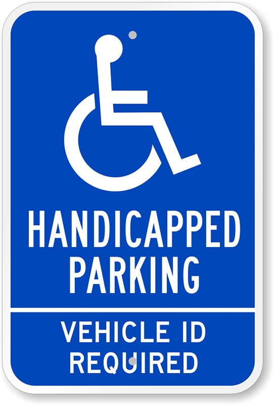 Ada Handicapped Parking Aluminum Weatherproof  Sign p00245