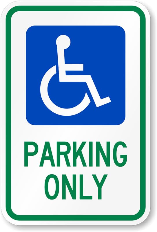 Ada Handicapped Parking Aluminum Weatherproof  Sign p00246