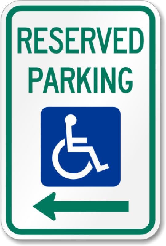 Ada Handicap Reserved Parking Aluminum Weatherproof  Sign p00259