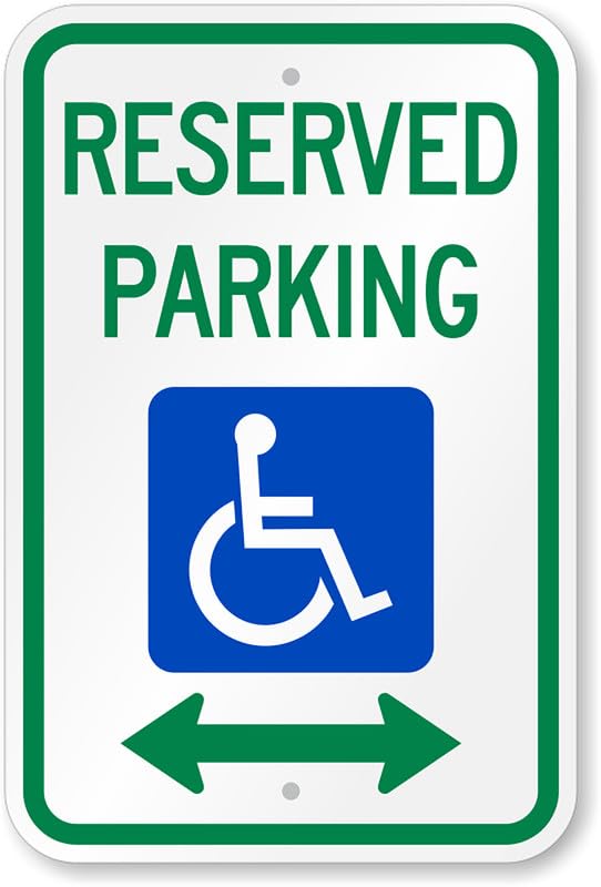 Ada Handicap Reserved Parking Aluminum Weatherproof  Sign p00260