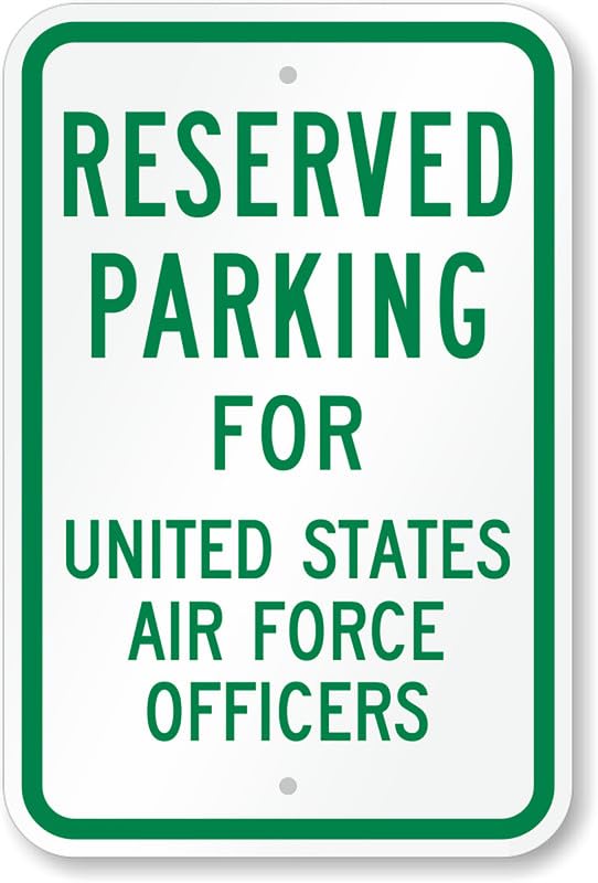 Air Force Officers Parking Aluminum Weatherproof  Sign p00308