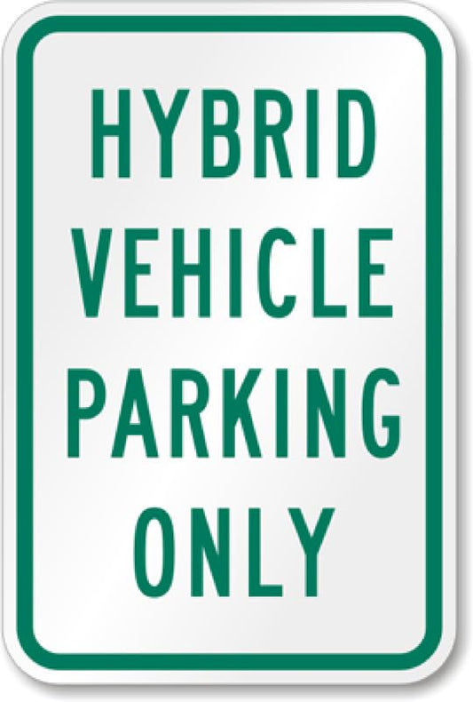 Aluminum Hybrid Parking Aluminum Weatherproof  Sign p00404