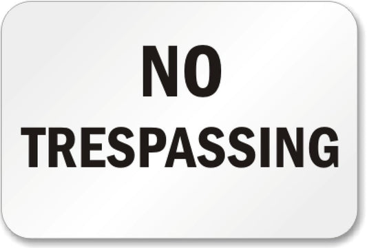 Aluminum No Trespassing Aluminum Weatherproof  Sign p00418