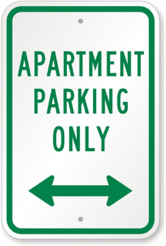 Apartment Parking Bidirectional Arrow Aluminum Weatherproof  Sign p00463