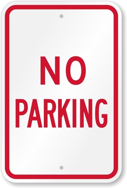 Aluminum No Parking Aluminum Weatherproof  Sign p00592