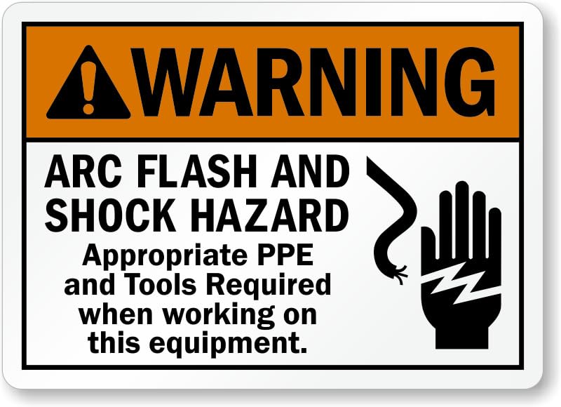 Arc Flash Warning Aluminum Weatherproof  Sign p00653