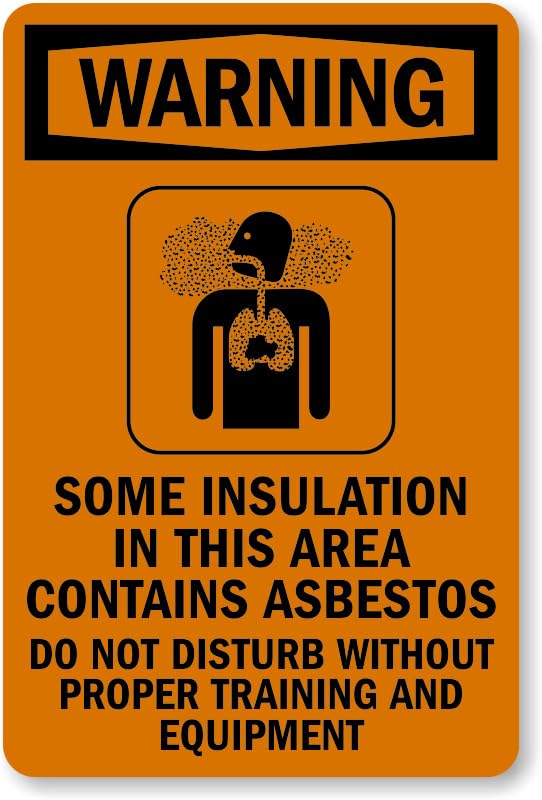 Area Contains Asbestos Warning Aluminum Weatherproof  Sign p00662