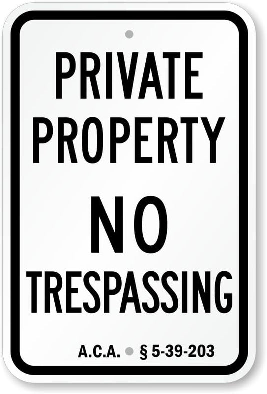 Arkansas No Trespassing Aluminum Weatherproof  Sign p00701