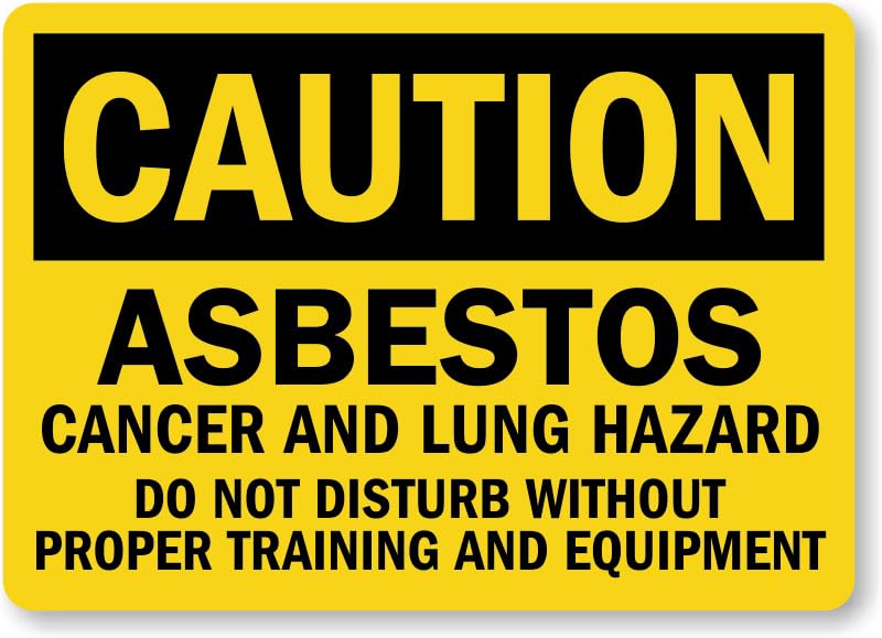 Asbestos Cancer Caution Aluminum Weatherproof  Sign p00716