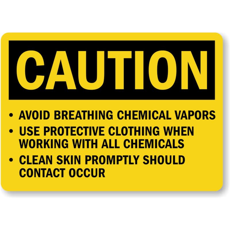 Avoid Breathing Caution Aluminum Weatherproof Sign p1037