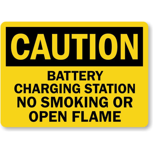 Battery Charging Station Osha Warning Aluminum Weatherproof Sign p1119