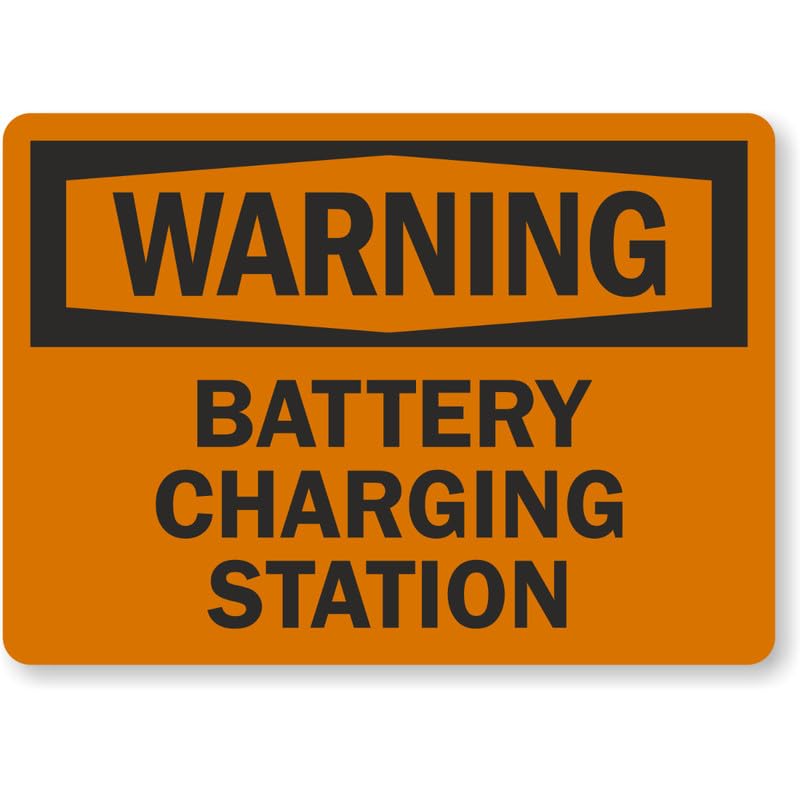 Battery Charging Station No Smoking Ansi Caution Aluminum Weatherproof Sign p1118