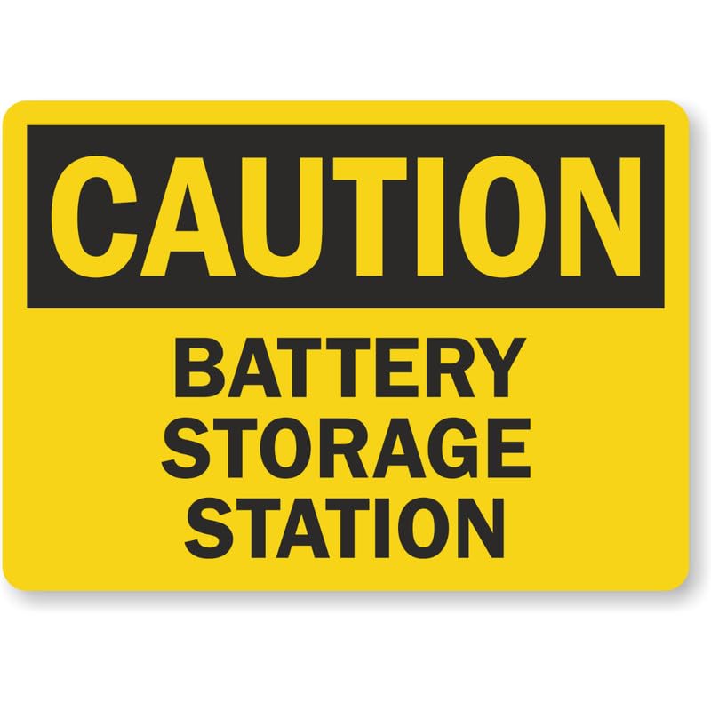 Battery Storage Station Osha Caution Aluminum Weatherproof Sign p1128