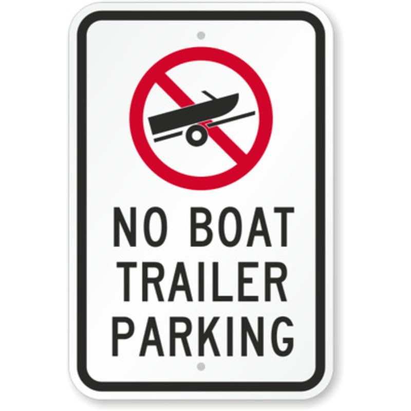 Boat Trailer Parking Aluminum Weatherproof Sign p1156