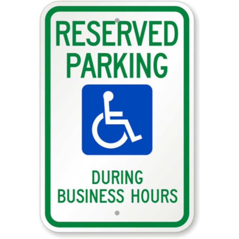 Business Hours Reserved Parking Aluminum Weatherproof Sign p1216