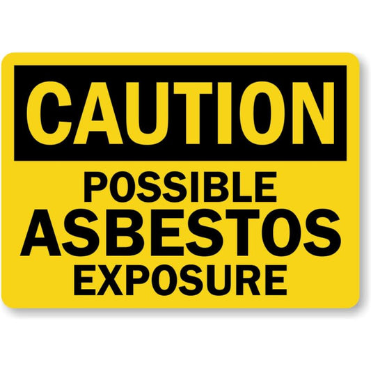 Asbestos Exposure Caution Aluminum Weatherproof Sign p732