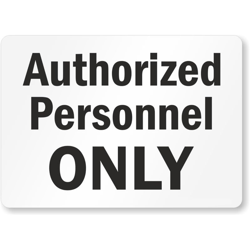 Authorized Personnel Only Ansi Caution Aluminum Weatherproof Sign p944