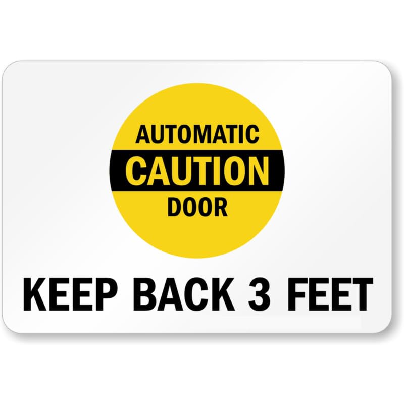 Automatic Door Caution Aluminum Weatherproof Sign p977