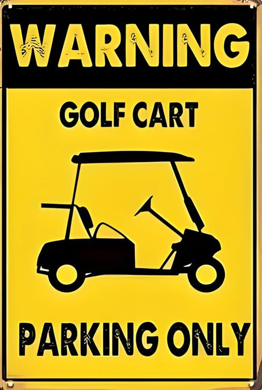 Golf Cart Parking v4 Aluminum Weatherproof Sign p1269