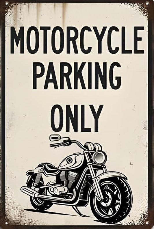 Motorcycle Parking Only Aluminum Weatherproof Sign p1298