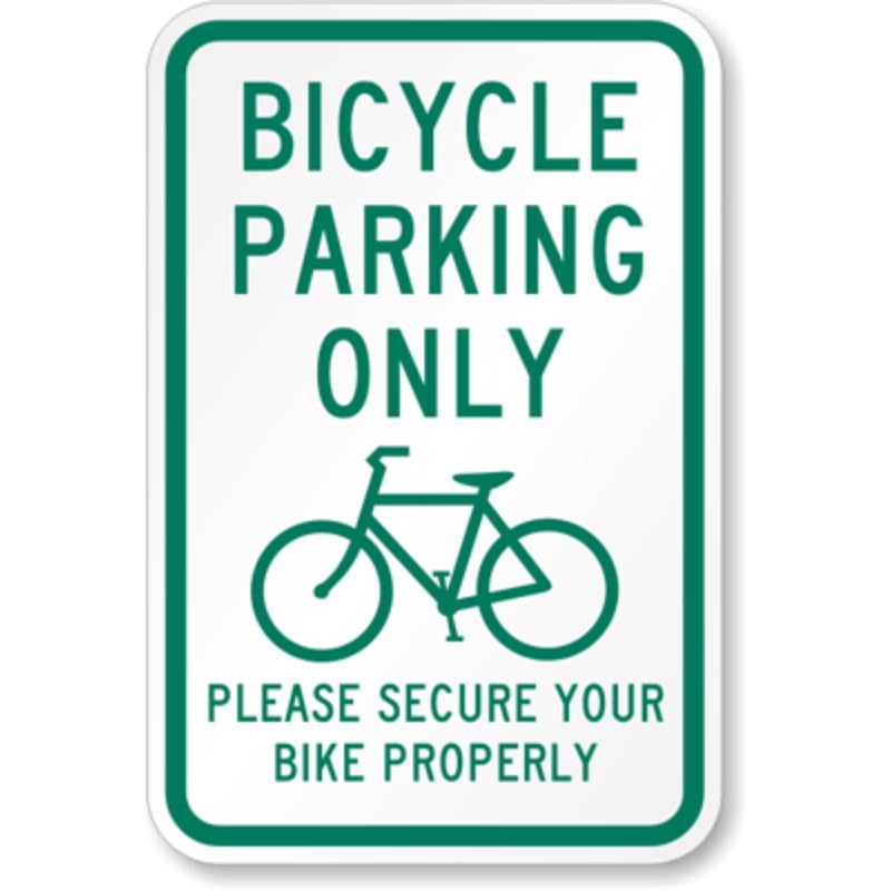 Bike Parking Aluminum Weatherproof  Sign