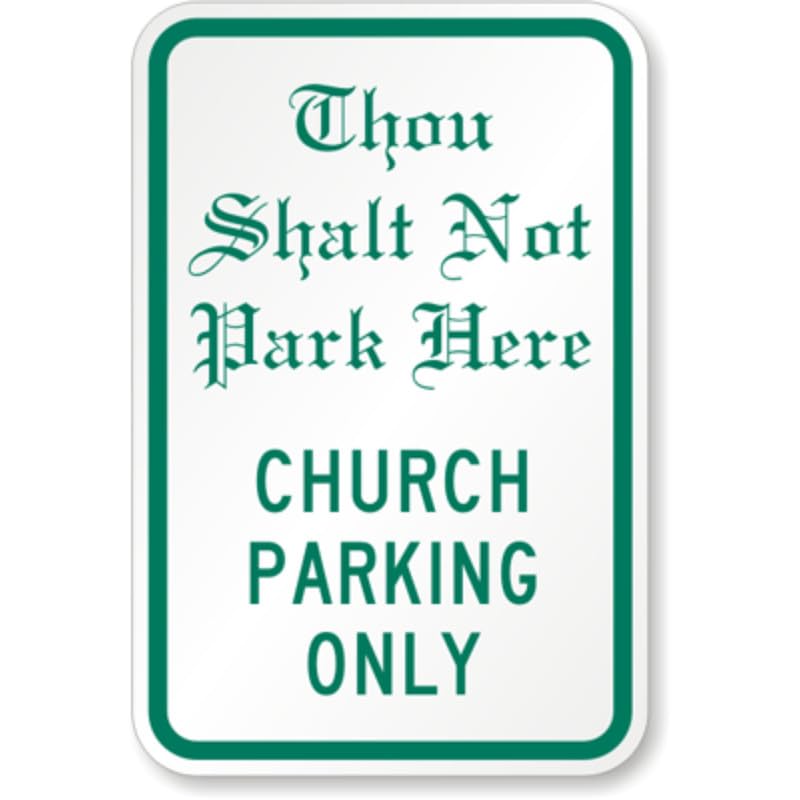 Bilingual Church Parking Aluminum Weatherproof  Sign