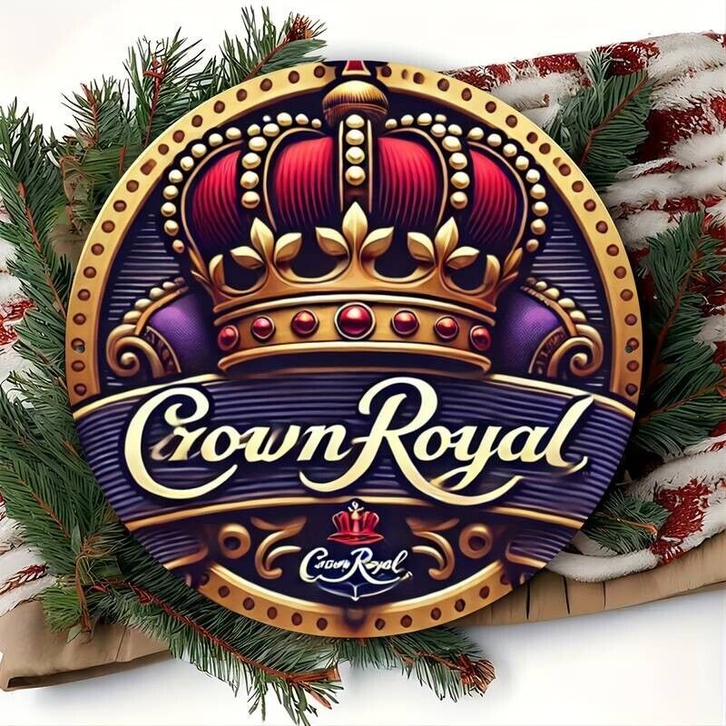 Crown Royal Telephone Aluminum Round Weatherproof Sign Funny