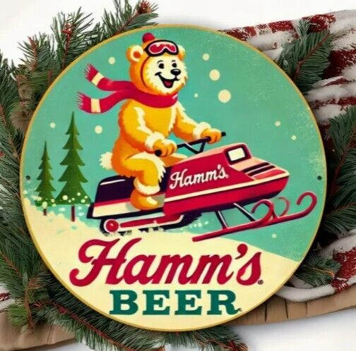 Hamm's  Beer Sign Aluminum Weatherproof Sign Funny