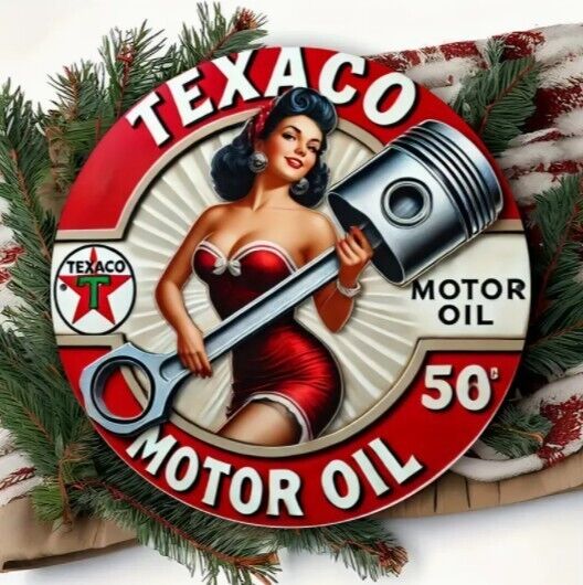 Texaco Motor Oil Sign Aluminum Weatherproof Sign Funny