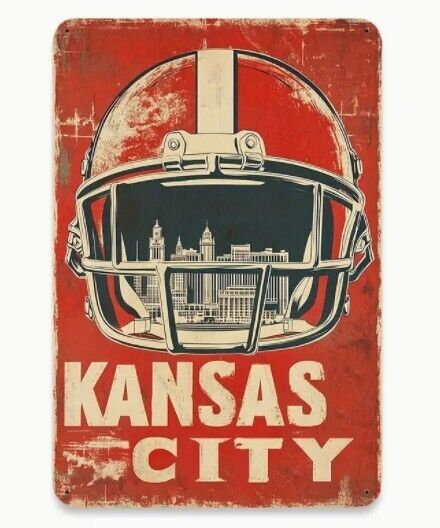 Kansas City Chiefs Vintage Aluminum Weatherproof Funny Sign