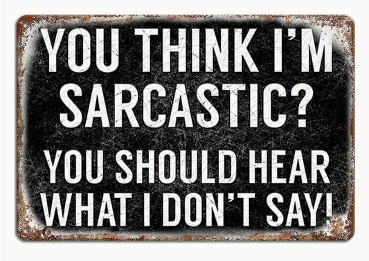 You Think I'm Sarcastic Aluminum Weatherproof Funny Sign p1295