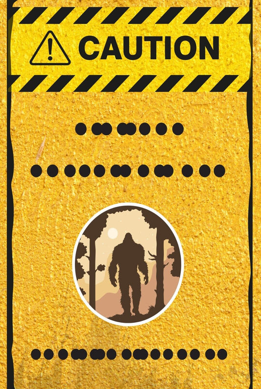 Caution Big Foot Funny Sign Weatherproof Aluminum