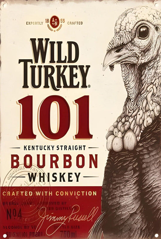 Wild Turkey Funny Sign Weatherproof Aluminum