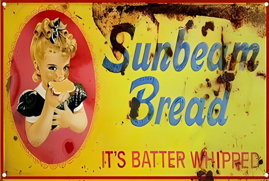 Sunbeam Bread Funny Sign Weatherproof Aluminum