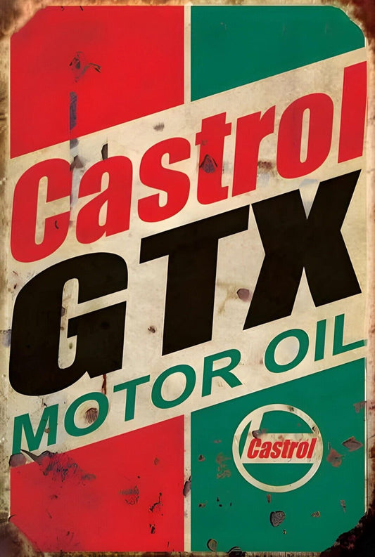 Castrol Motor Oil Funny Sign Weatherproof Aluminum