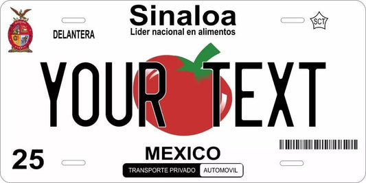 Sinaloa 2006 Custom State License Plate Personalized 12"x6" Size