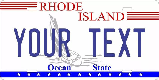 Rhode Island Sailboat Custom State License Plate Personalized 12"x6" Size