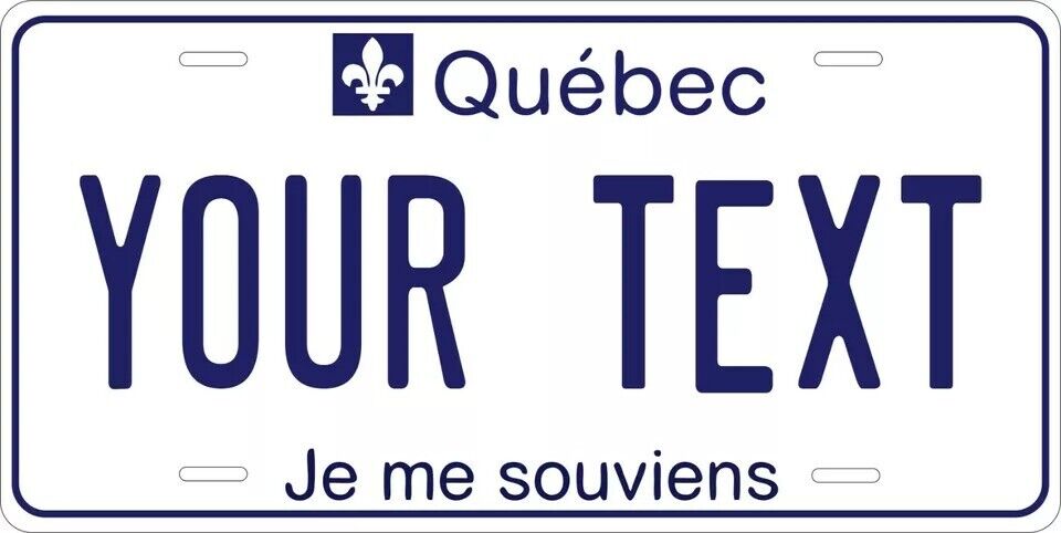 Quebec 1979 Custom State License Plate Personalized 12"x6" Size