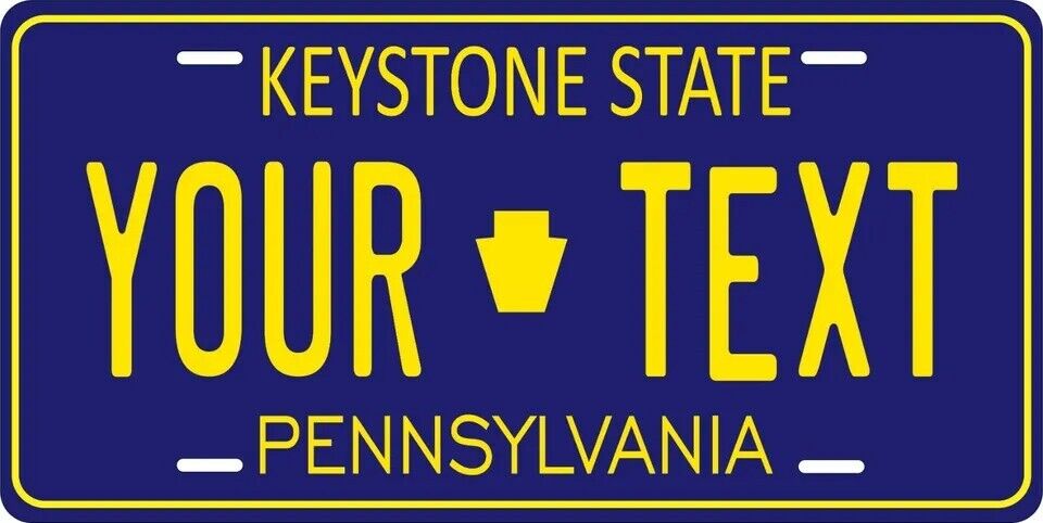 Pennsylvania 1987 Custom State License Plate Personalized 12"x6" Size