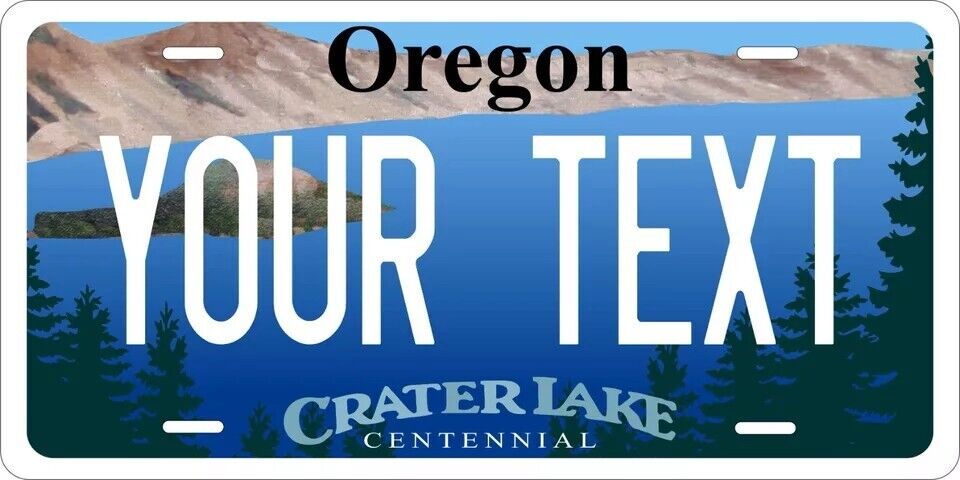 Oregon Crater Lake Custom State License Plate Personalized 12"x6" Size