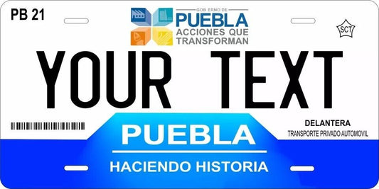 Puebla 2011 Custom State License Plate Personalized 12"x6" Size