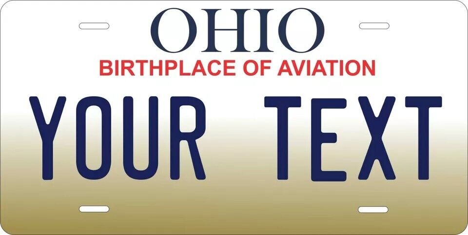 Ohio Aviation Custom State License Plate Personalized 12"x6" Size