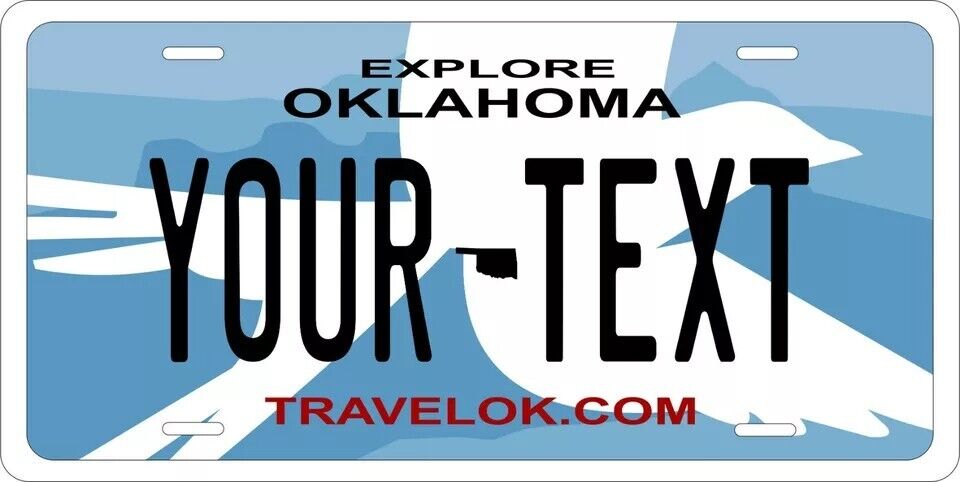 Oklahoma 2017 Custom State License Plate Personalized 12"x6" Size