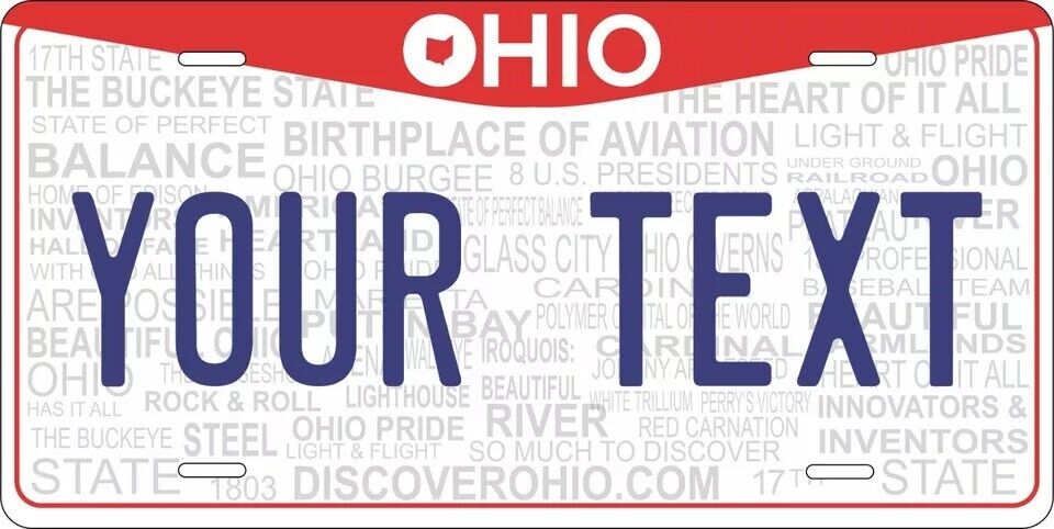 Ohio 2013 Custom State License Plate Personalized 12"x6" Size