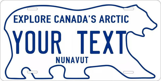 Nunavut 1999 Custom State License Plate Personalized 12"x6" Size