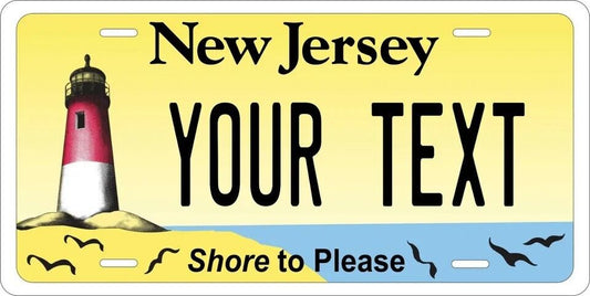 New Jersey Shore Custom State License Plate Personalized 12"x6" Size