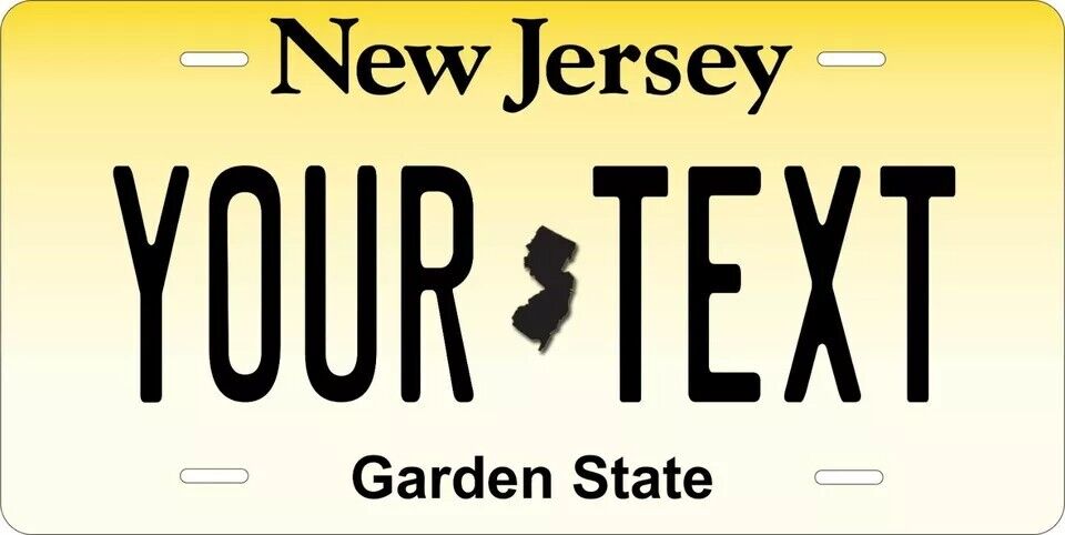 New Jersey 1991 Custom State License Plate Personalized 12"x6" Size