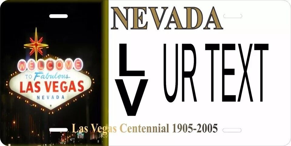 Nevada Las Vegas Custom State License Plate Personalized 12"x6" Size