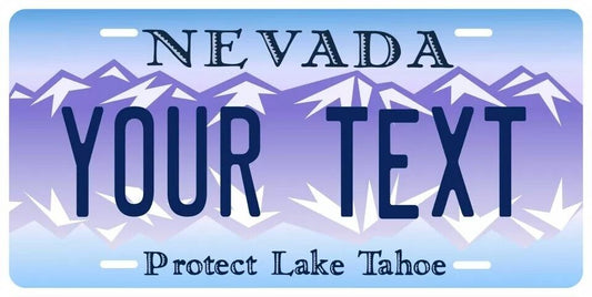 Nevada Lake Tahoe Custom State License Plate Personalized 12"x6" Size