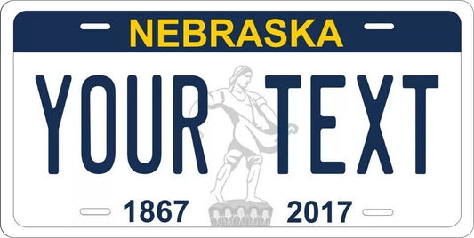 Nebraska 2017 Custom State License Plate Personalized 12"x6" Size